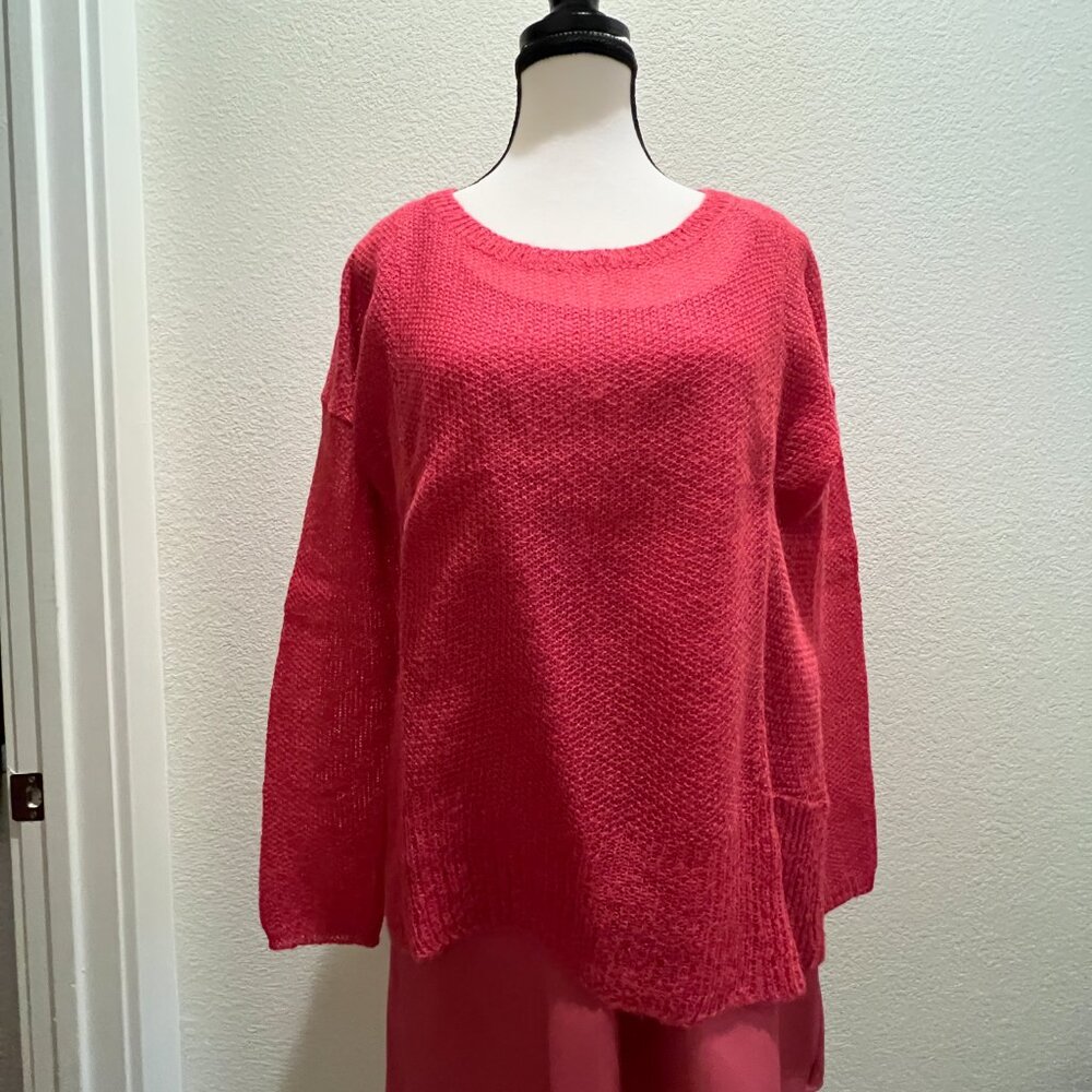 Sweater with matching tank top, Soft Surroundings, Size S, Coral